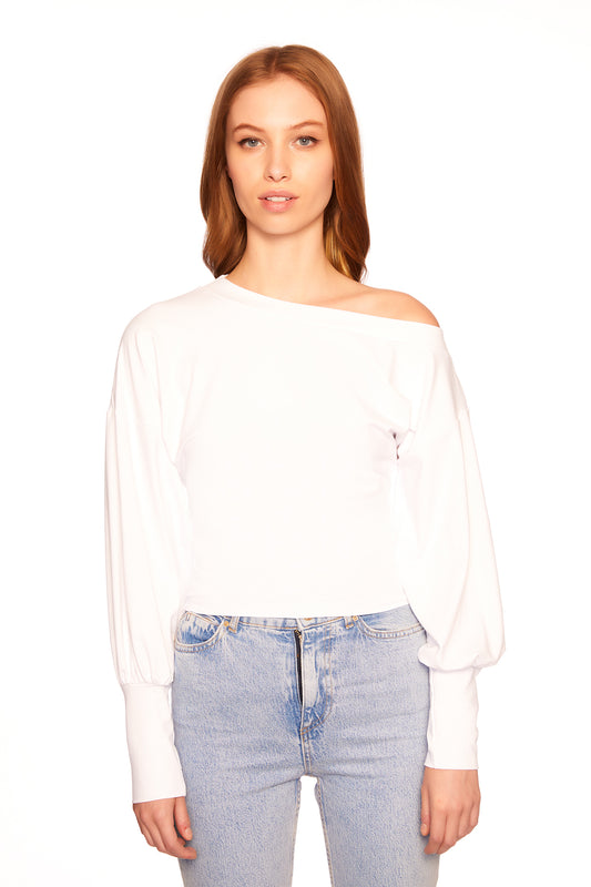 one side off shoulder top